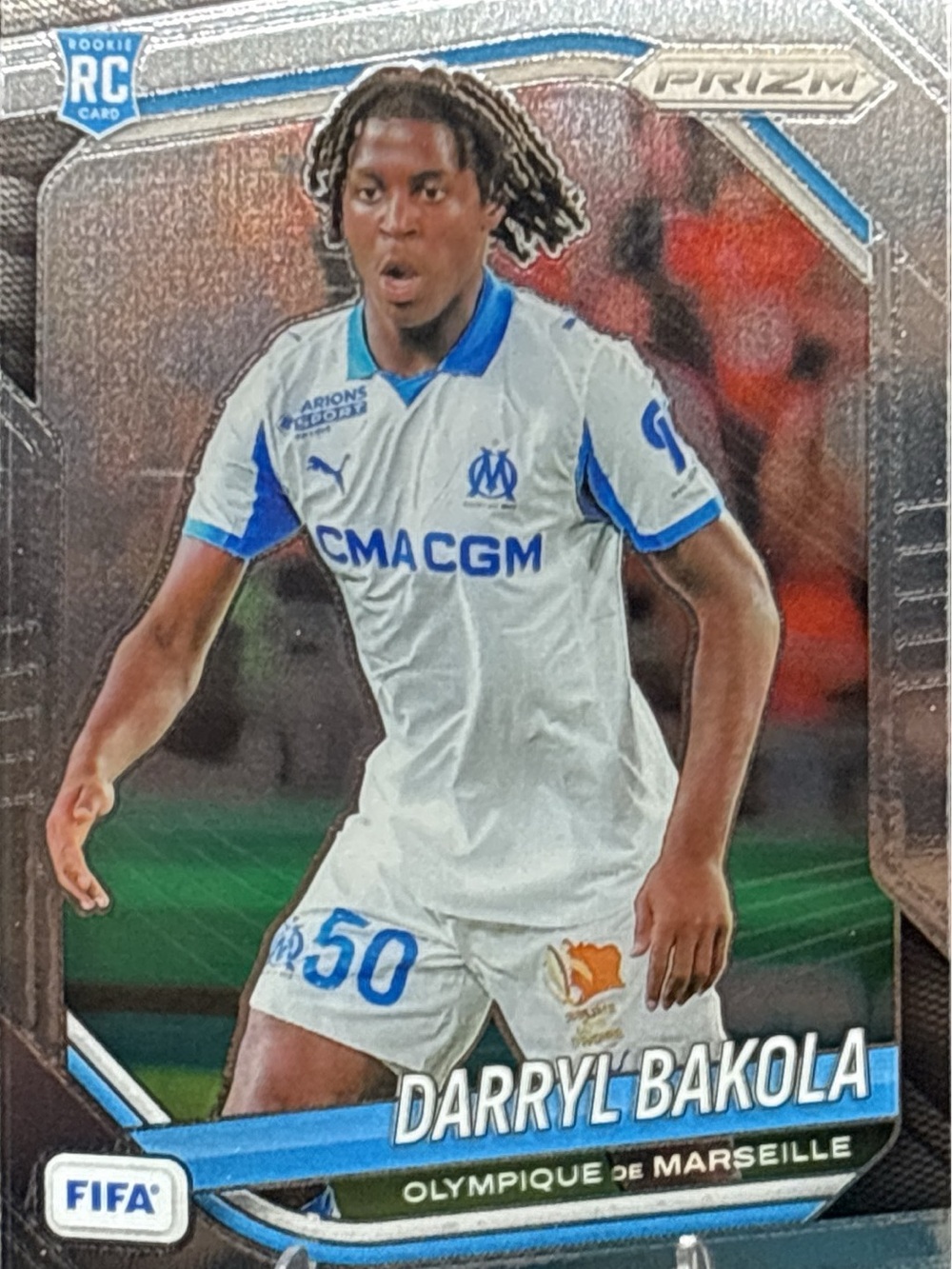 Panini Prizm Darryl Bakola Olympique de Marseille Rookie Soccer Trading Card